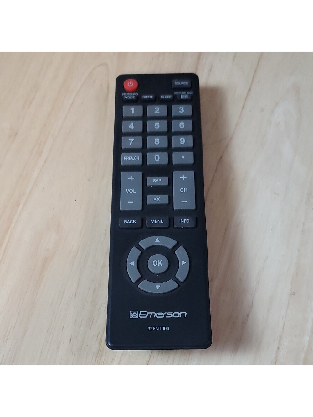 Emerson 32FNT004 Wireless TV Remote Control for Emerson TVs, Black/Gray